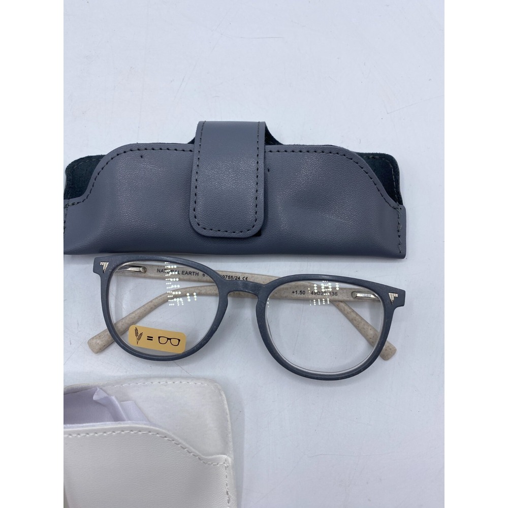 Natural Earth Reading Eyeglasses +1.50 (1 pair), +1.75 (2 pairs) w/Cases, New! - Picture 5 of 11